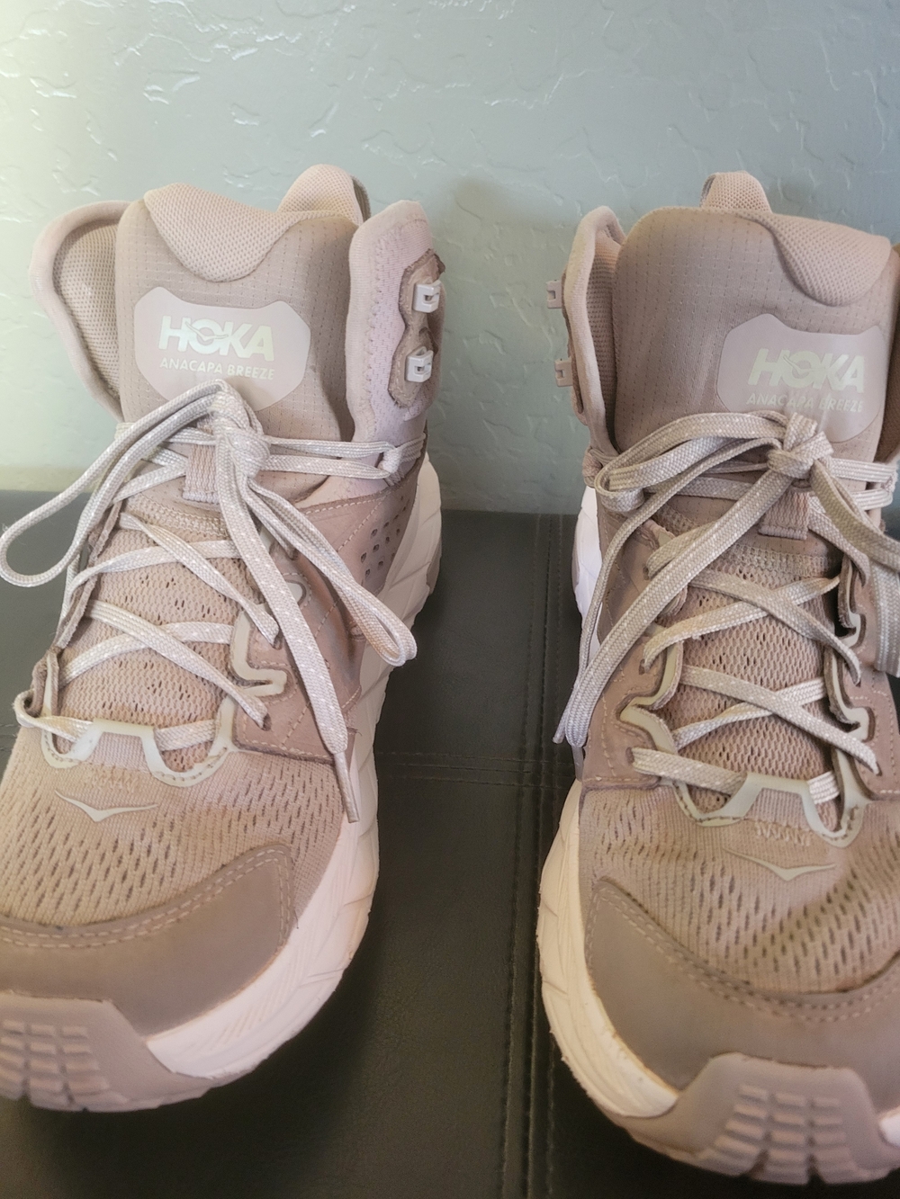 HOKA Women’s Anacapa Breeze High-Top Hiking Shoe in Light Taupe Womens Size 11B